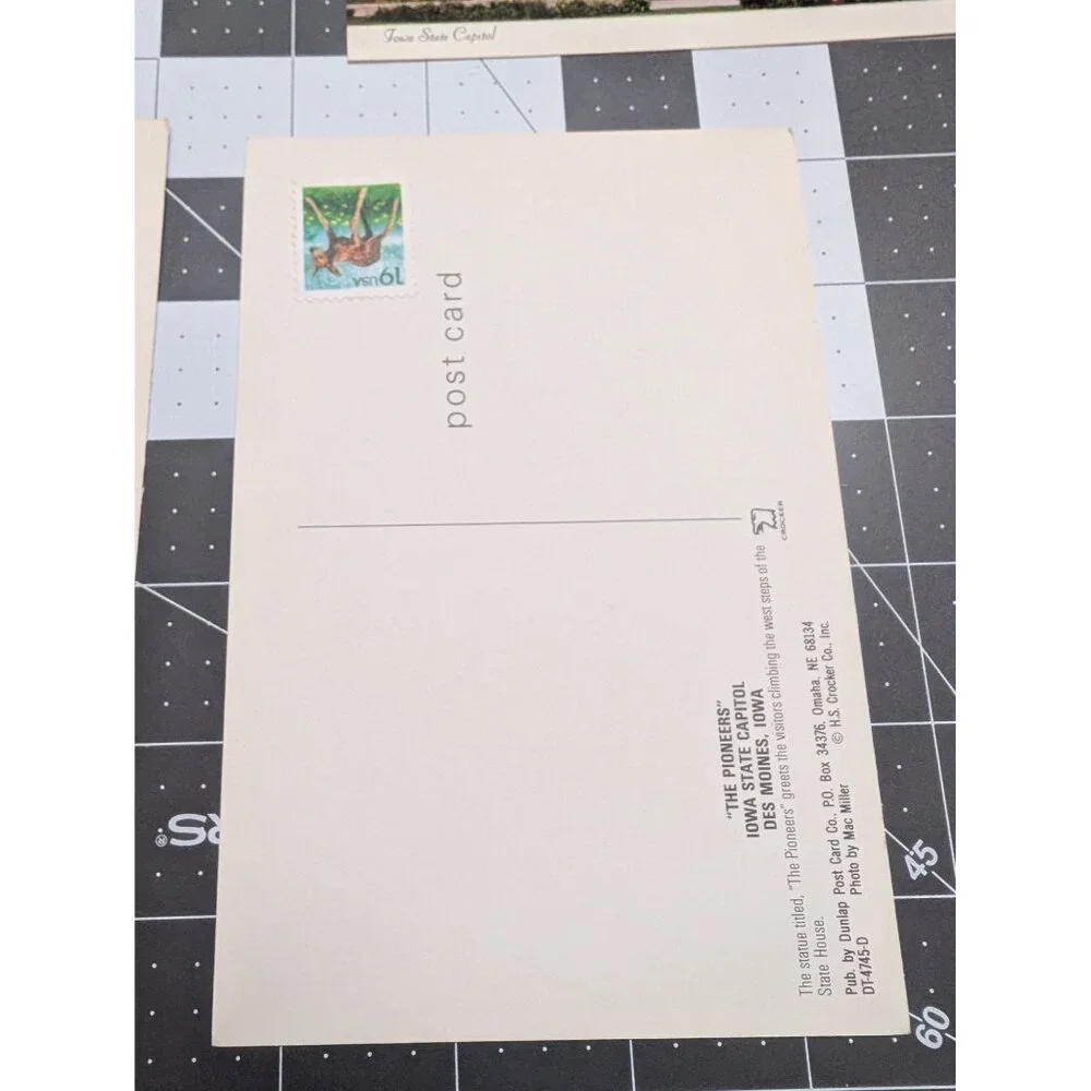 Iowa State Capital Postcards Lot‎ 6 crimped edges fawn 19c stamp unmailed